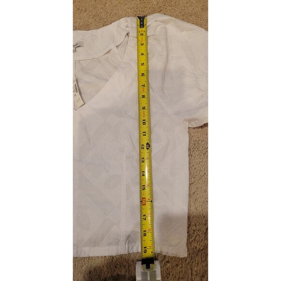 NWT Madewell  Darted V-Neck Top in Floral White Size 8 Retail $92 - Picture 6 of 7